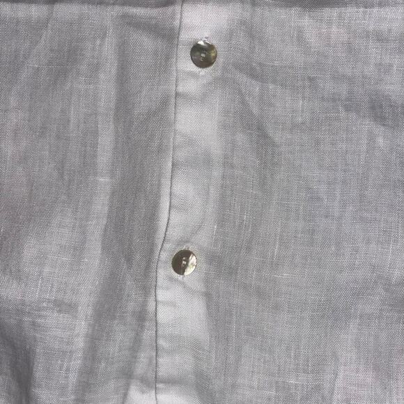 J. Jill 100% Linen White Tunic Button Down Blouse Women’s Sz L Preppy Old Money - Picture 6 of 14